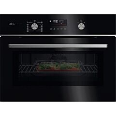 Aeg GK6NK40FB 59.5Cm Compact Combi Microwave Oven - Gloss Black