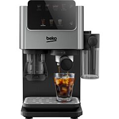 Beko CED7524X Espresso Machine with Integrated Grinder and Milk Cup - Silver