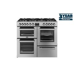 Belling 444411800 Dual Fuel Cookcentre 100Df Range Cooker - Stainless Steel