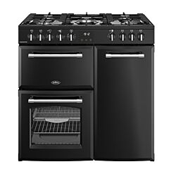 Belling 444411820 90CM Dual Fuel Range cooker in black
