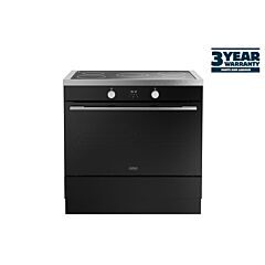 Belling 444412042 Vision 90Cm Electric Induction Range Cooker - Black & Silver