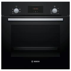 Bosch HHF113BA0B 59.4cm Built In Electric Single Oven With 3D Hot Air - Black