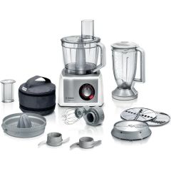 Bosch MC812S734G 3.9 Litre 1200W Food Processor With 9 Accessories - White / Stainless Steel