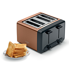 Bosch TAT4P449GB 4 Slice Toaster - Copper
