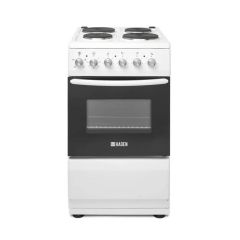 Haden HES051W 50cm Single Oven Electric Cooker with Sealed Plate Hob - White