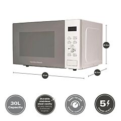 Hamilton Beach HB30FUXP04S 30Ltr Family Microwave Oven