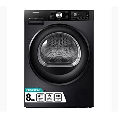 Hisense DH3S802BB3 3S Series Dh3s802bw3 Wifi-Enabled 8Kg Heat Pump Tumble Dryer - Black