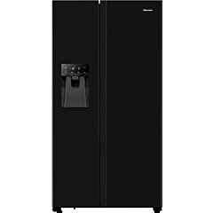 Hisense RS694N4TBE 91Cm 70/30 Frost Free American Fridge Freezer - Black
