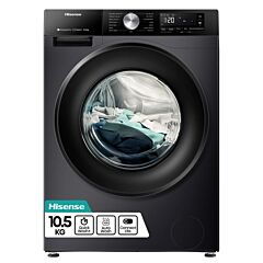 Hisense WF3S1043BB3 10.5kg 1400 Spin Steam Washing Machine - Black