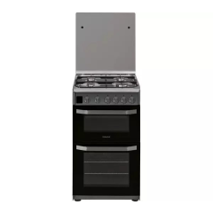 Hotpoint HD5G00CCX 50cm Twin Cavity Gas Cooker - Stainless Steel