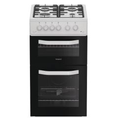 Hotpoint HTG5GCW 50Cm Gas Double Cooker