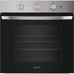 Indesit IO233XUK Single Fan Oven - Enamel Coating - Grill Plus Fan - 66L With 3 Dial With Non digital Timer