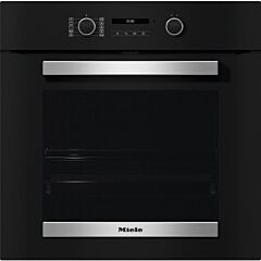 Miele H 2465 BP 59.5cm Built In Electric Single Oven - Black & Stainless Steel