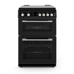 Montpellier MDOG60LK 60cm Double Oven Gas Cooker with Gas Hob - Black