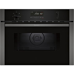 Neff 44L Built-In Microwave Oven in Graphite Grey with Hotair Technology