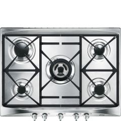 Smeg SR275XGH2 69cm Cucina Stainless Steel 5 Burner Gas Hob with Ultra Rapid Burner