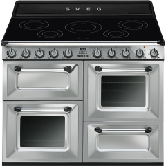 Smeg TR4110X-1 110cm Victoria Dual Fuel Range Cooker Stainless Steel 