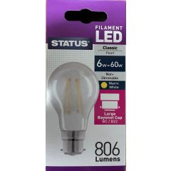 Status LED GLS BC 6W PEARL Led Gls Bc 6W Pearl