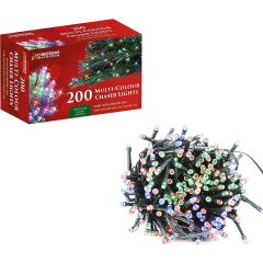 The Christmas Workshop 77490 200 Multi Coloured Chaser Lights With Ultra Bright Leds