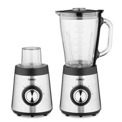 Tower T12073 50W Glass Jug 2 Speed Table Blender