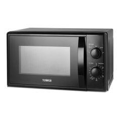 Tower T24034BLK 20 Litre Black 700w Manual Microwave