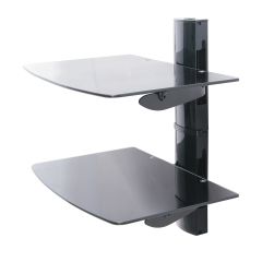 Ttap TTD2SHELF Double Glass AV Wall Shelf