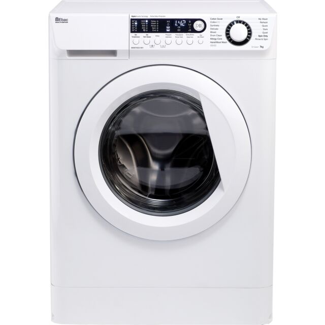 Ebac AWM74D2-WH Cold Fill Only 7Kg 1400 Spin Washing Machine White British Made