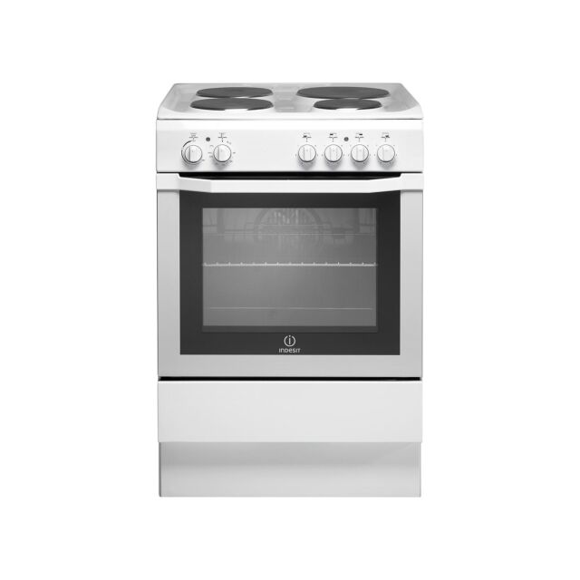 Indesit I6EVAW 60cm Single Cavity Solid plate freestanding Cooker