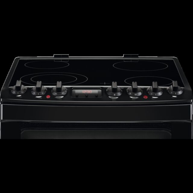 AEG CCB6740ACB 60cm Double Oven Electric Cooker with Ceramic Hob - Black
