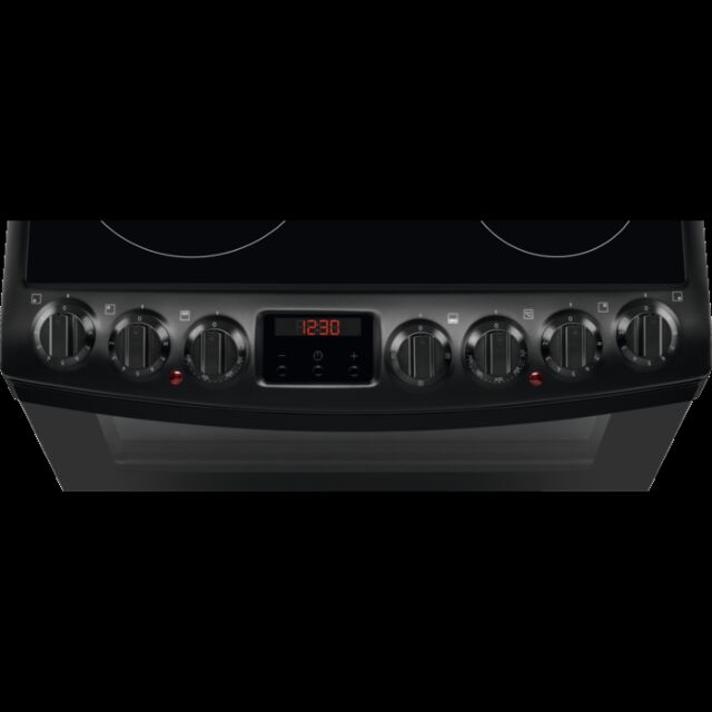 AEG CCB6740MCB 60cm Double Oven Electric Cooker with Ceramic Hob - Black