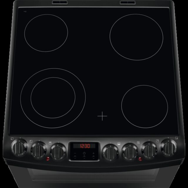 AEG CCB6740MCB 60cm Double Oven Electric Cooker with Ceramic Hob - Black