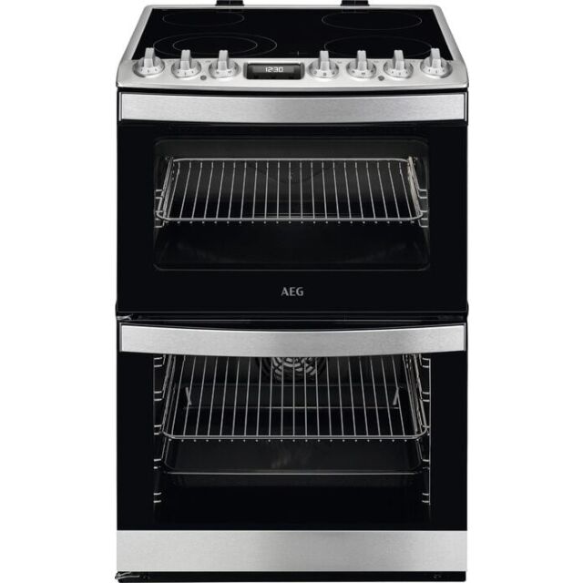 Aeg CCB6741ACM 60cm double oven ceramic hob cooker