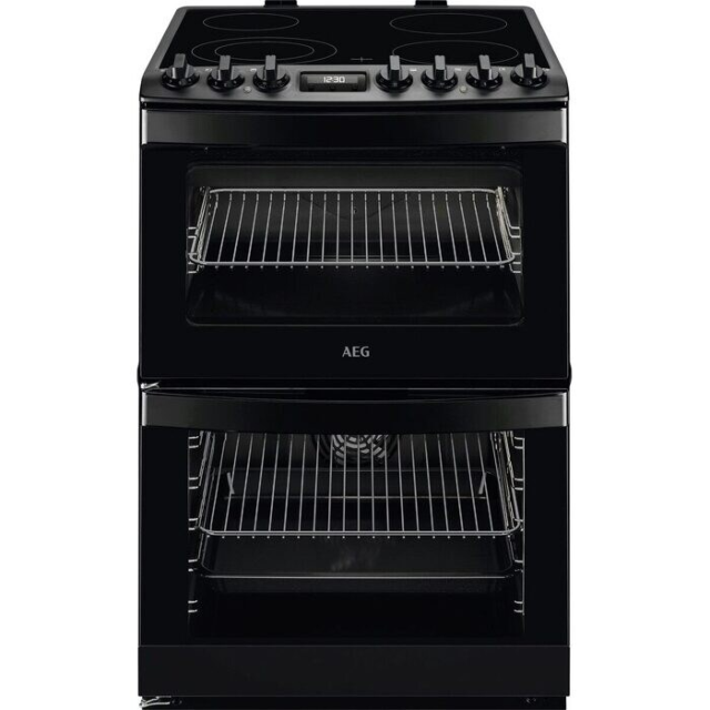 Aeg CCB6741MCB 60Cm Electric Ceramic Double Oven