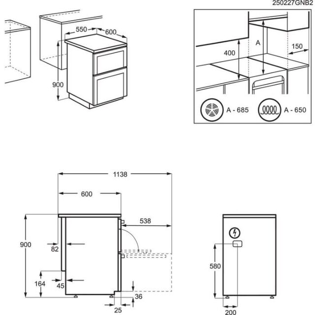 Aeg Ccx1530acm 
55Cm Double Oven