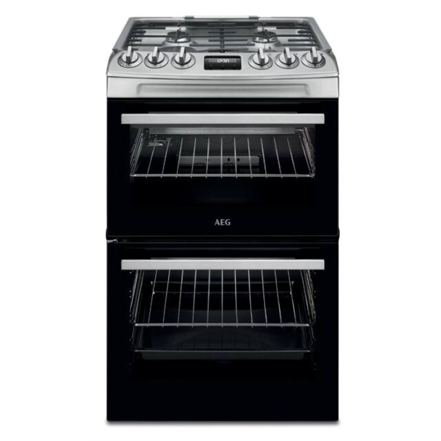 Aeg CGX1130ACM 55cm Gas Cooker, Gas Double Oven with electric grill