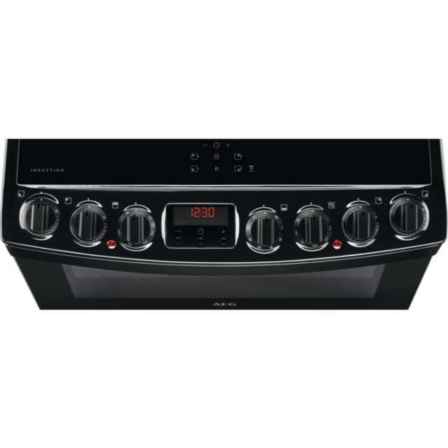AEG CIB6742ACB 60cm Double Oven Electric Cooker with Induction Hob - Black
