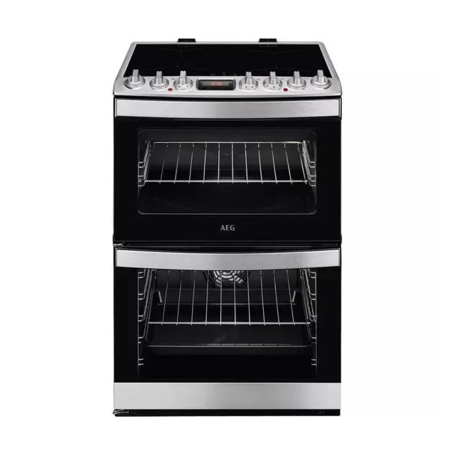 AEG CIB6742ACM 60 cm SteamBake Induction Double Electric Cooker