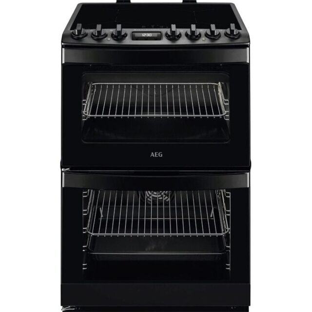 Aeg CIB6743MCB 60cm Electric Induction Double Oven Cooker