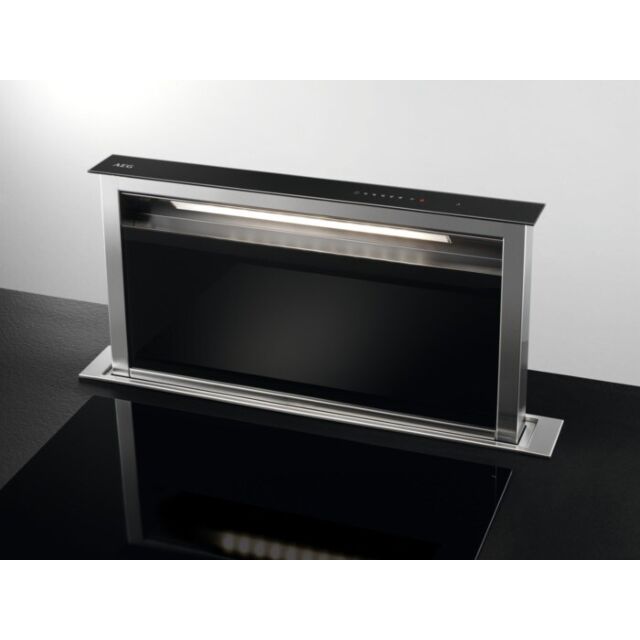 Aeg DDE5980G 90cm Black Glass Downdraft Hood
