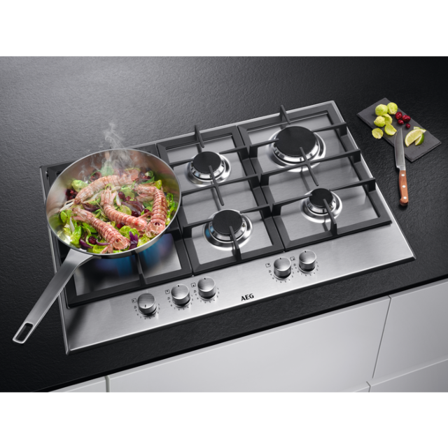 AEG HGB75500SM 74.5cm Gas Hob - Stainless
