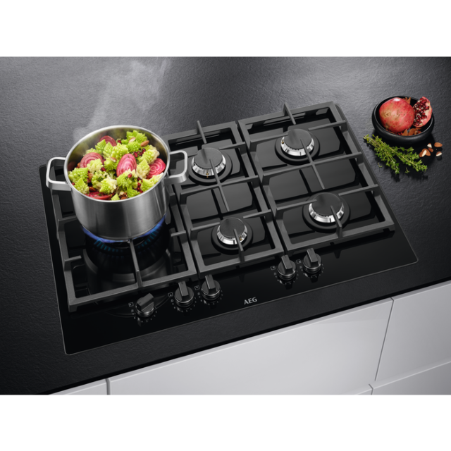 AEG HKB75820NB 75cm Gas Hob - Black