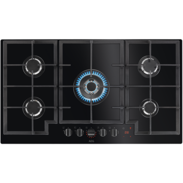 AEG HKB95450NB 90cm Gas Hob - Black