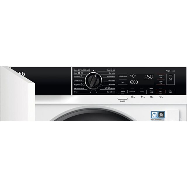 Aeg L7WC84636BI 8 / 4kg 1600 Spin Built In Washer Dryer