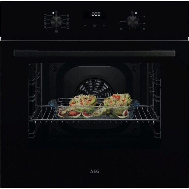 Aeg OU5AB20CK 
Surroundcook Multifunction Oven, Retractable Rotary Controls, Clock, Minute Minder An