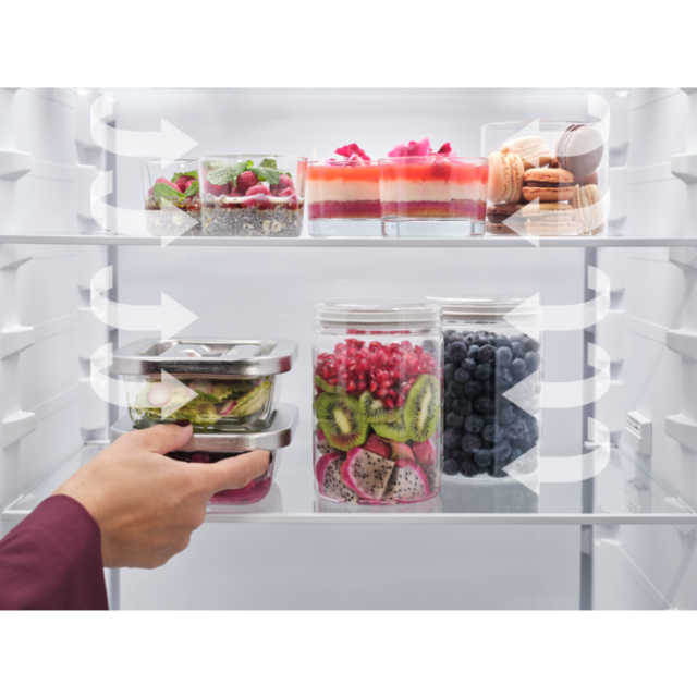 AEG RCB636E2MX 59.5cm 70/30  Fridge Freezer - Stainless Steel