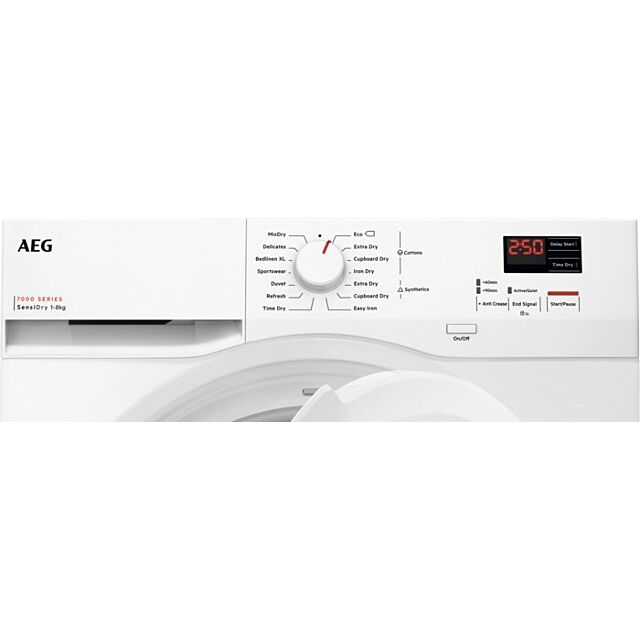 Aeg TR708L0B 8Kg Heat Pump Tumble Dryer - White