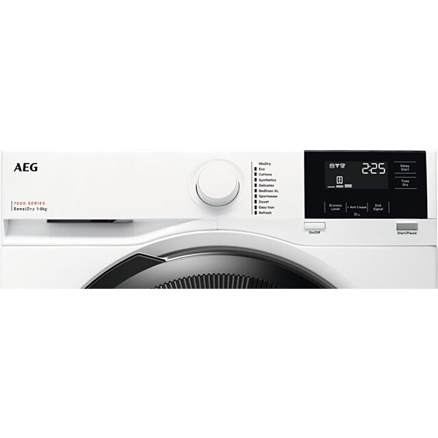 Aeg TR718A4B 8Kg Heat Pump Tumble Dryer With Sensidry® - White