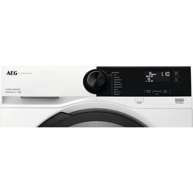 Aeg TR728CT4B 8kg Heat Pump Tumble Dryer - White