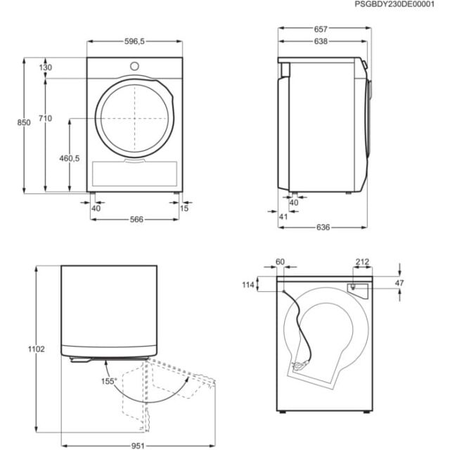 Aeg TR819A4B 9Kg Heat Pump Tumble Dryer With Sensidry® - White