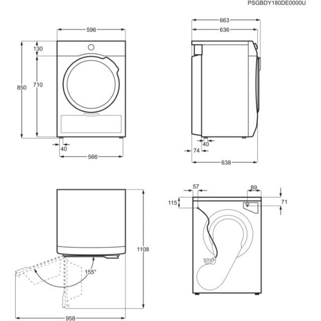 Aeg TR848P4B Tumble Dryer. 8000 Series, Absolutecare Technology. 8Kg Capacity, Outdoor, Wool And Sil